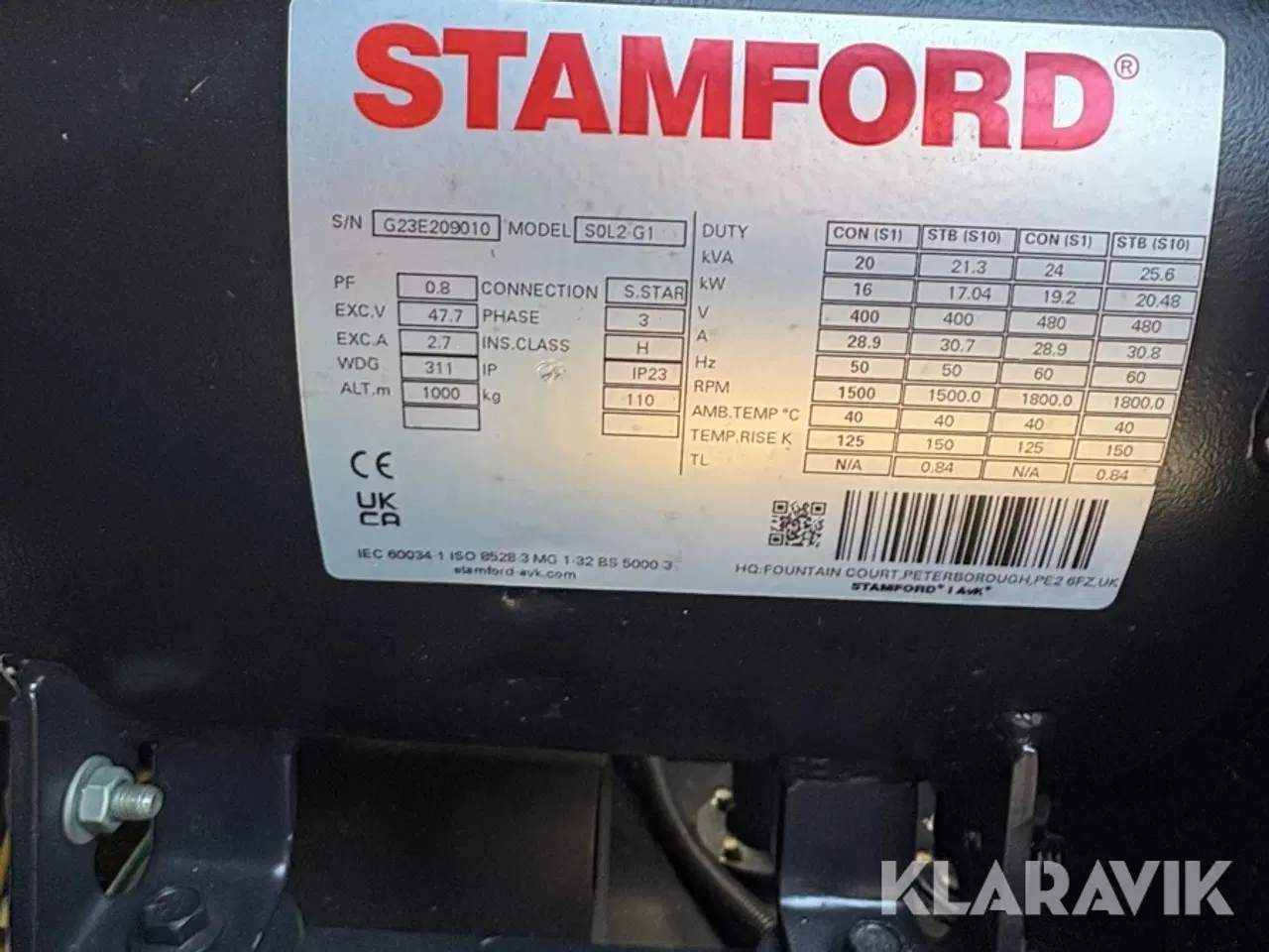 Billede 8 - Generator 20KVA Thrime
