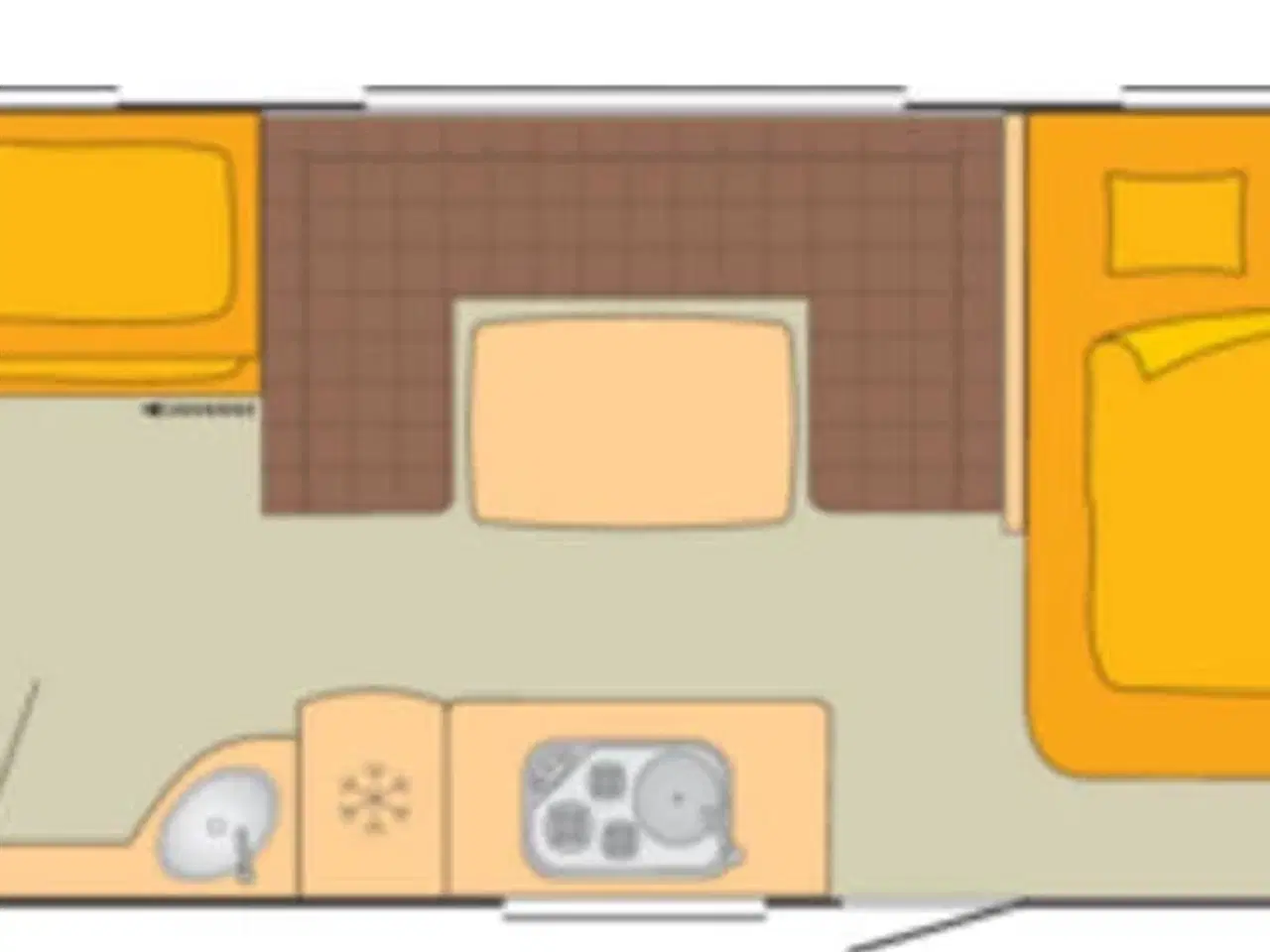Billede 2 - Bürstner Averso 570TK køjevogn med meget gulvplads