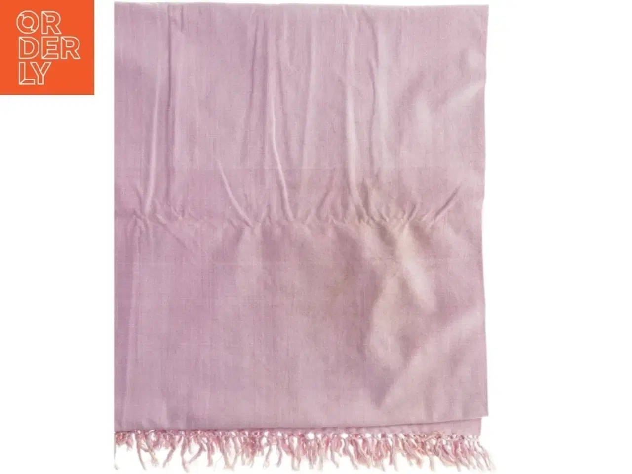 Billede 2 - Lyserød dug med frynser (str. 255 x 240 cm)