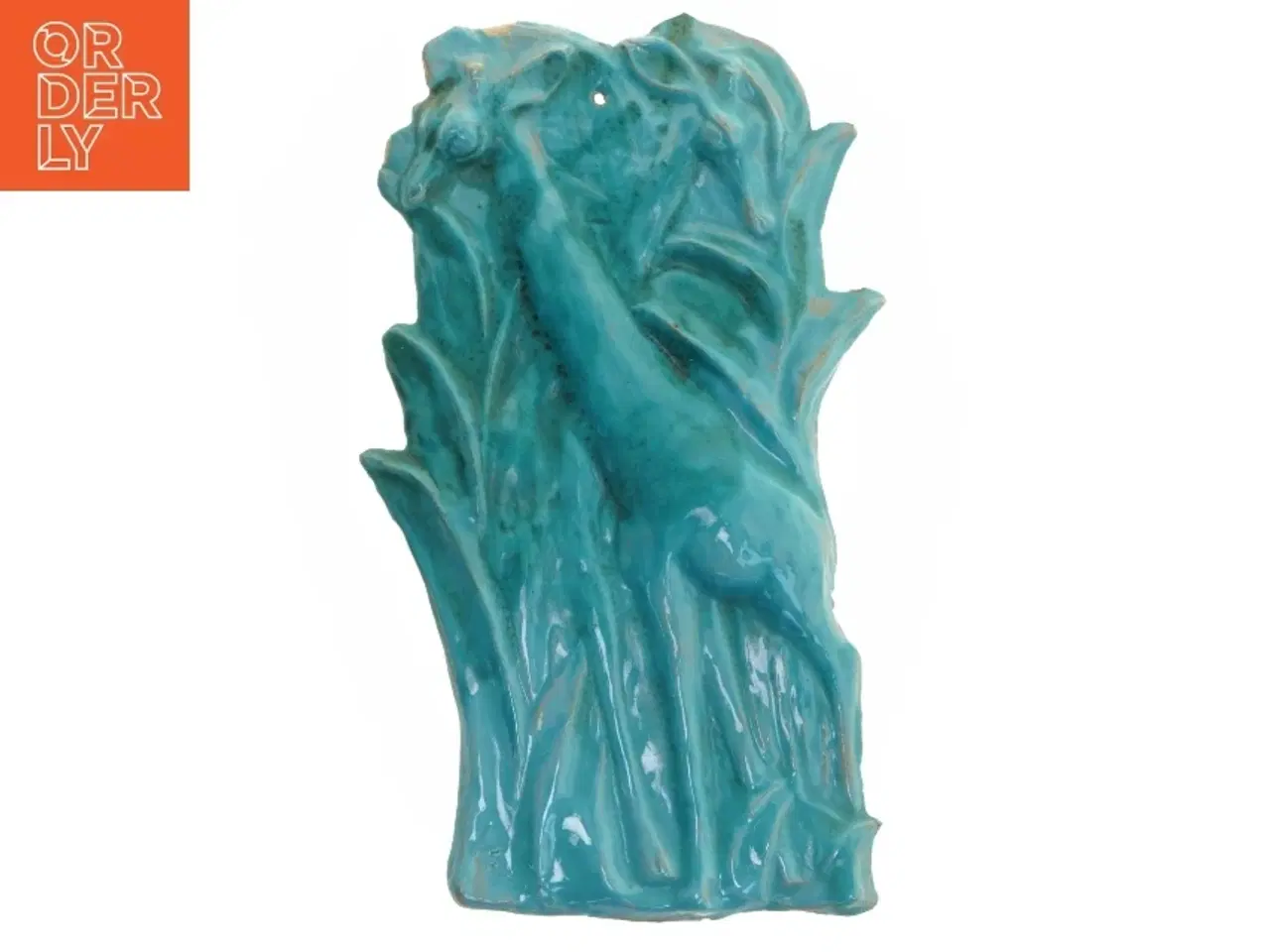 Billede 1 - Keramisk vægdekoration med giraffmotiv (str. 32x15 cm)