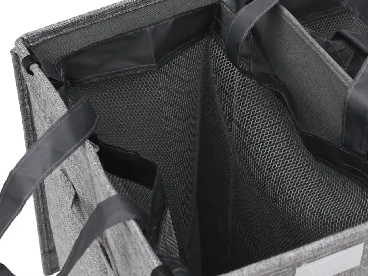 Billede 8 - Foldbar vasketøjskurv 64,5x34,5x59 cm kunstigt linned grå