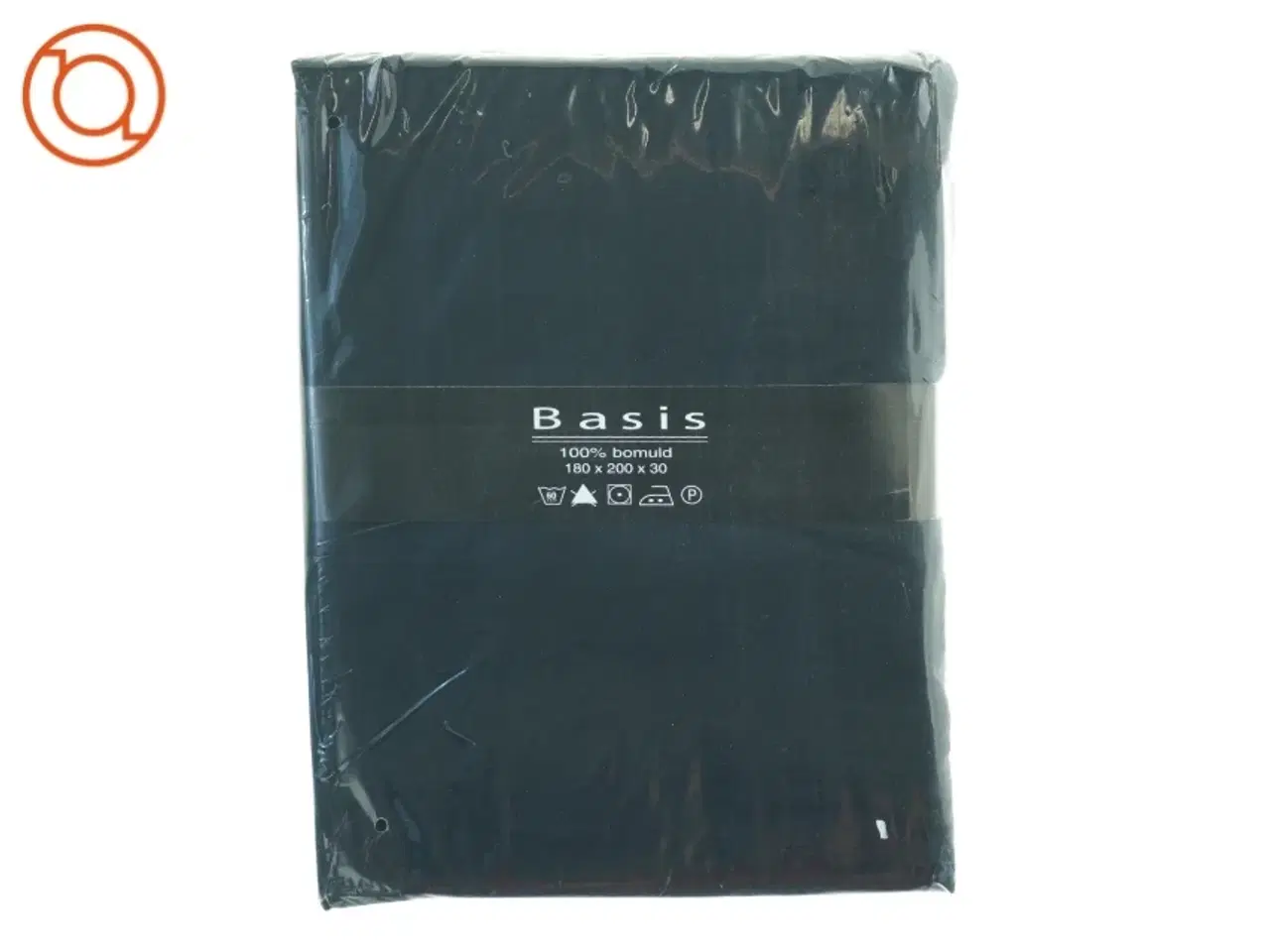 Billede 1 - Sort facon syet lagen (str. 180 x 200 x 30 cm)