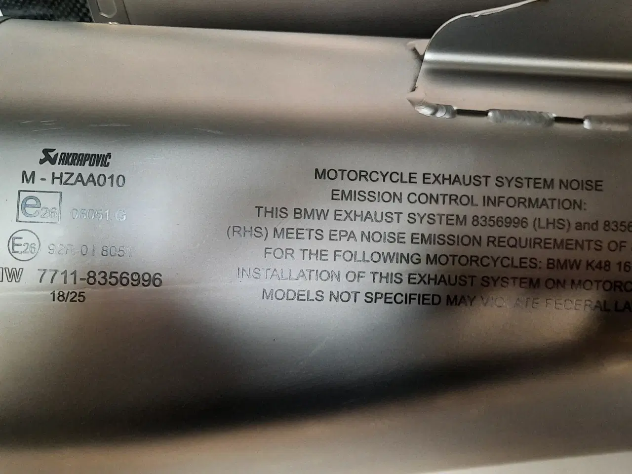 Billede 4 - BMW Akrapovic udstødning K1600GT/GTL