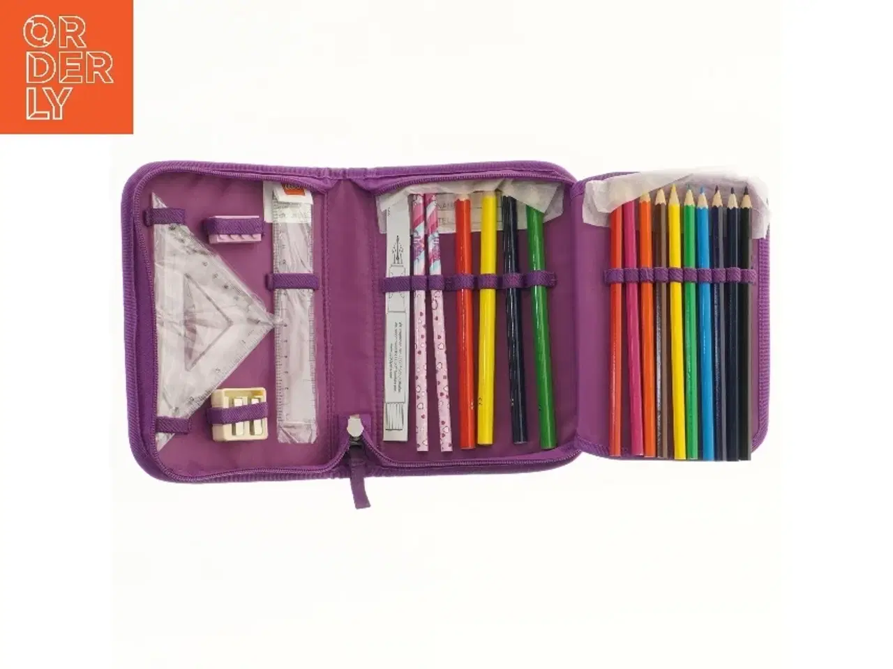 Billede 1 - Penalhus med blyanter og tilbehør fra Lego (str. 20x15 cm)