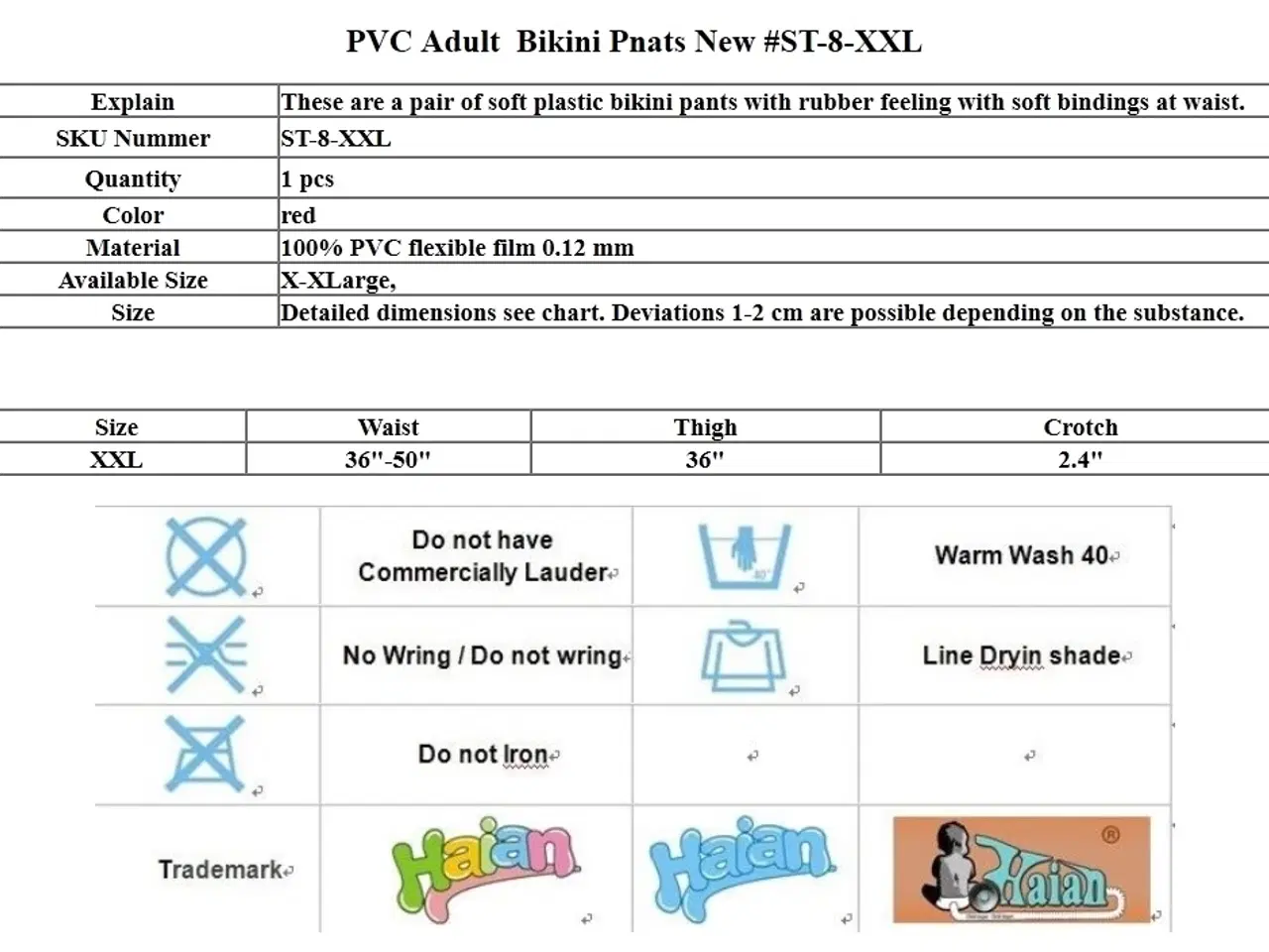 Billede 8 - PVC-trusse inkontinens XXL