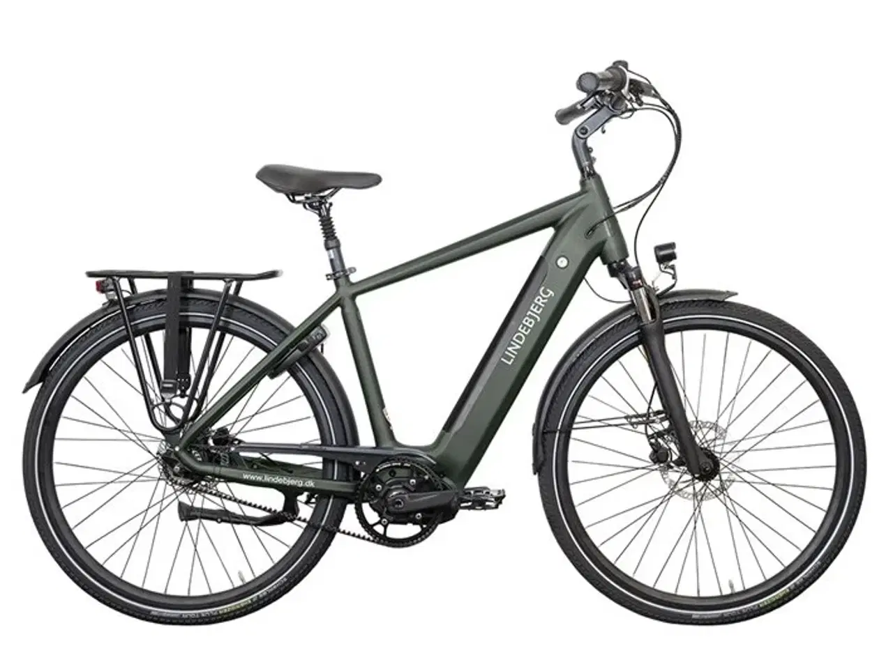 Billede 1 - Lindebjerg 28'' Elcykel Center Royal H - Mat grøn