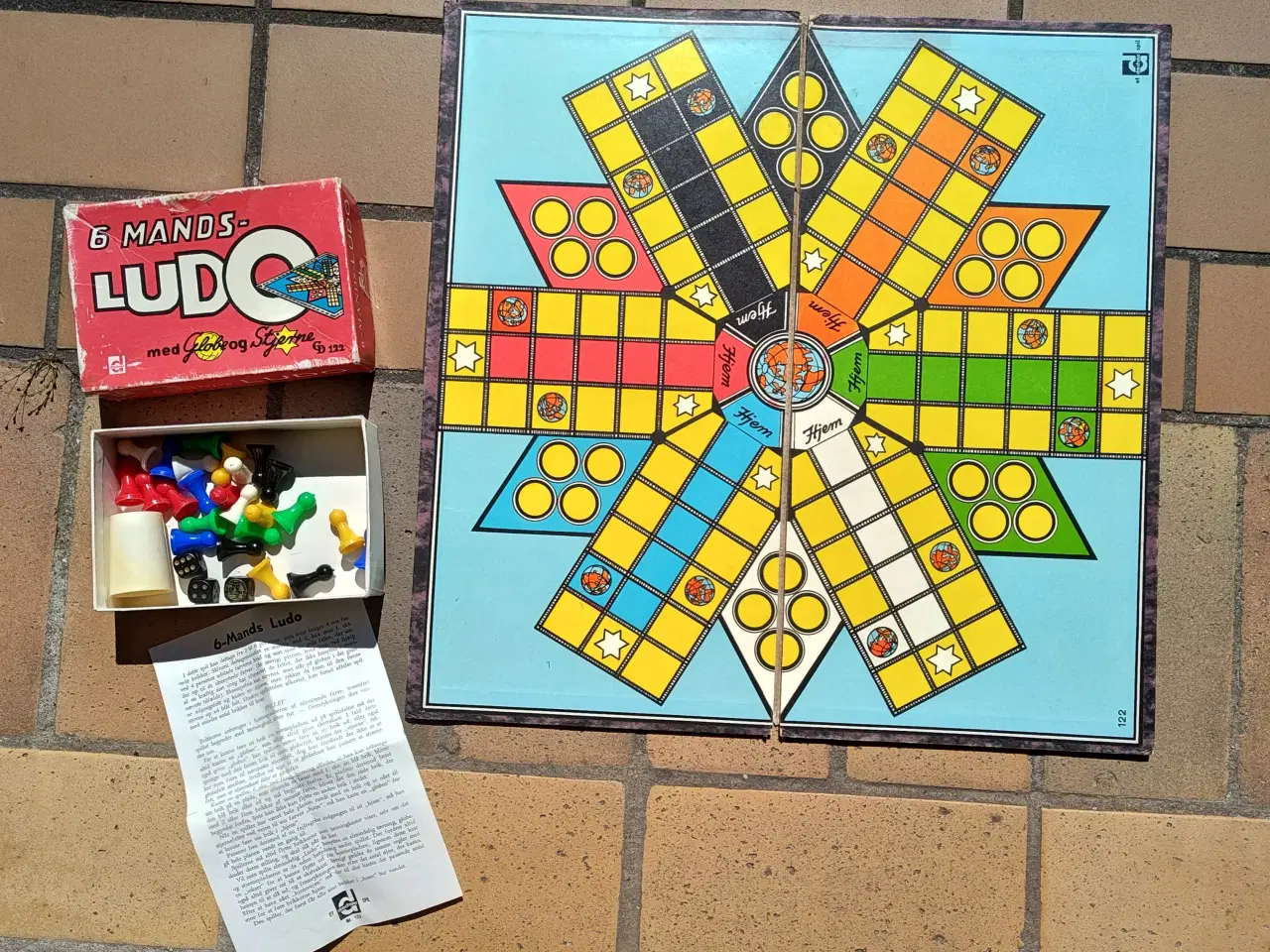 Billede 1 - Gammelt Retro 6 Mands Ludo Brætspil