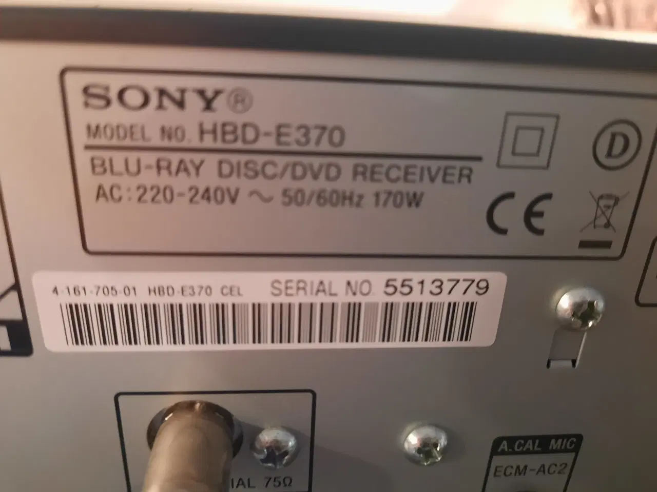 Billede 3 - Sony HBD-E370 Blu-Ray Disc DVD-modtager 