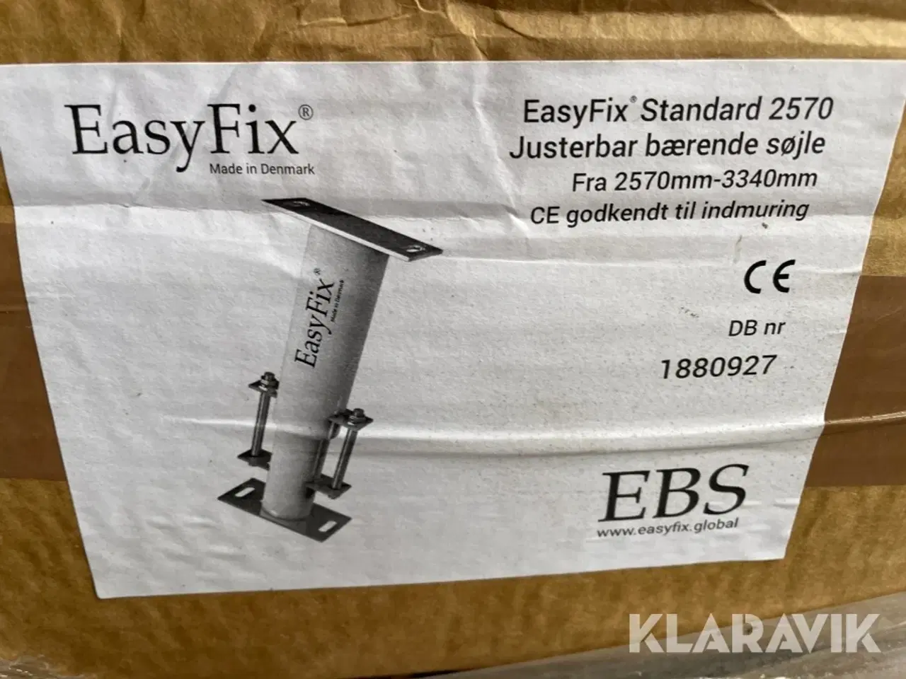 Billede 2 - Justerbar bærende søjle EasyFix Easyfix Standard 2570 8 styk