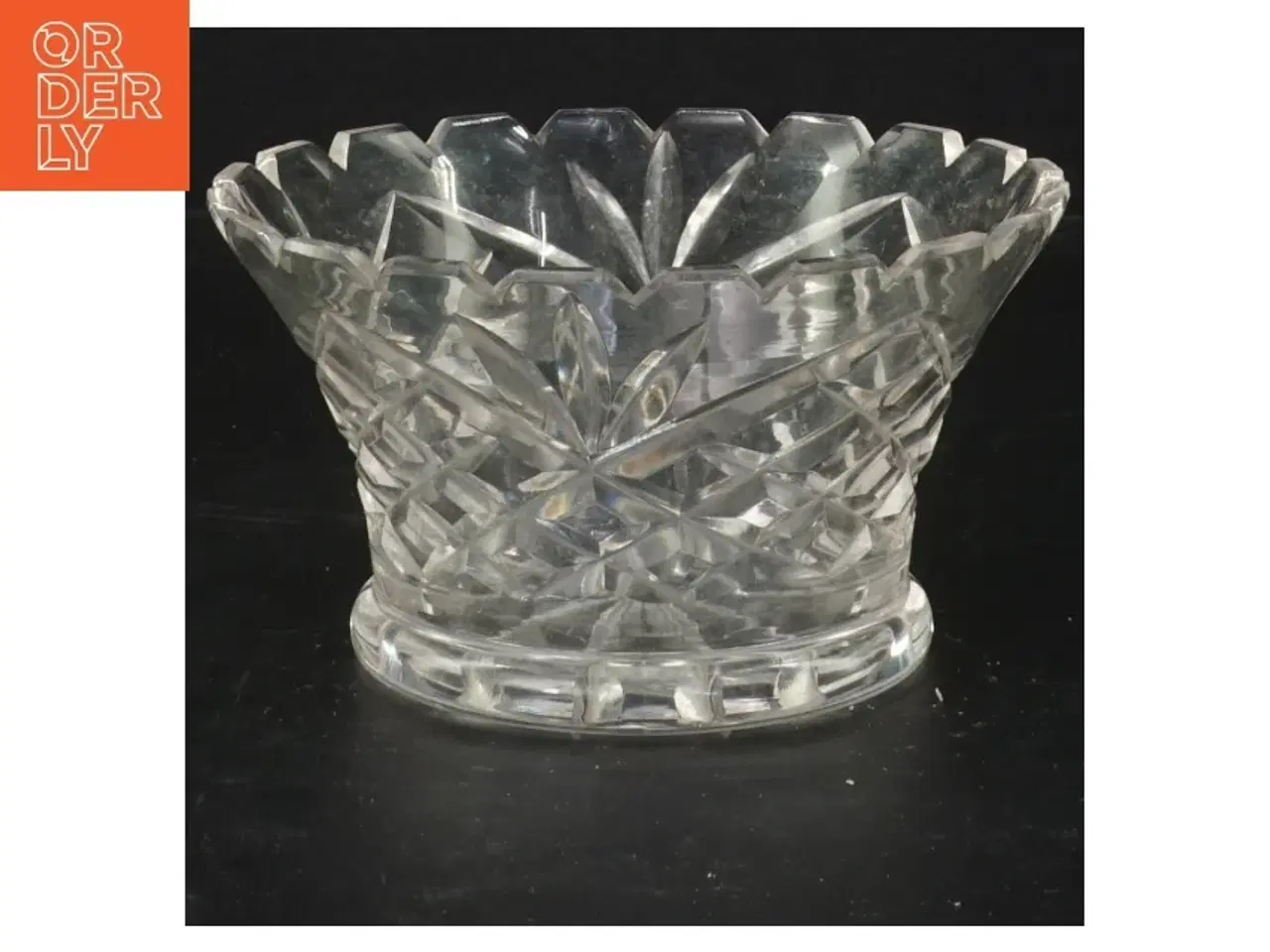 Billede 1 - Glasvase med diamantmønster (str. Ø 14 cm)