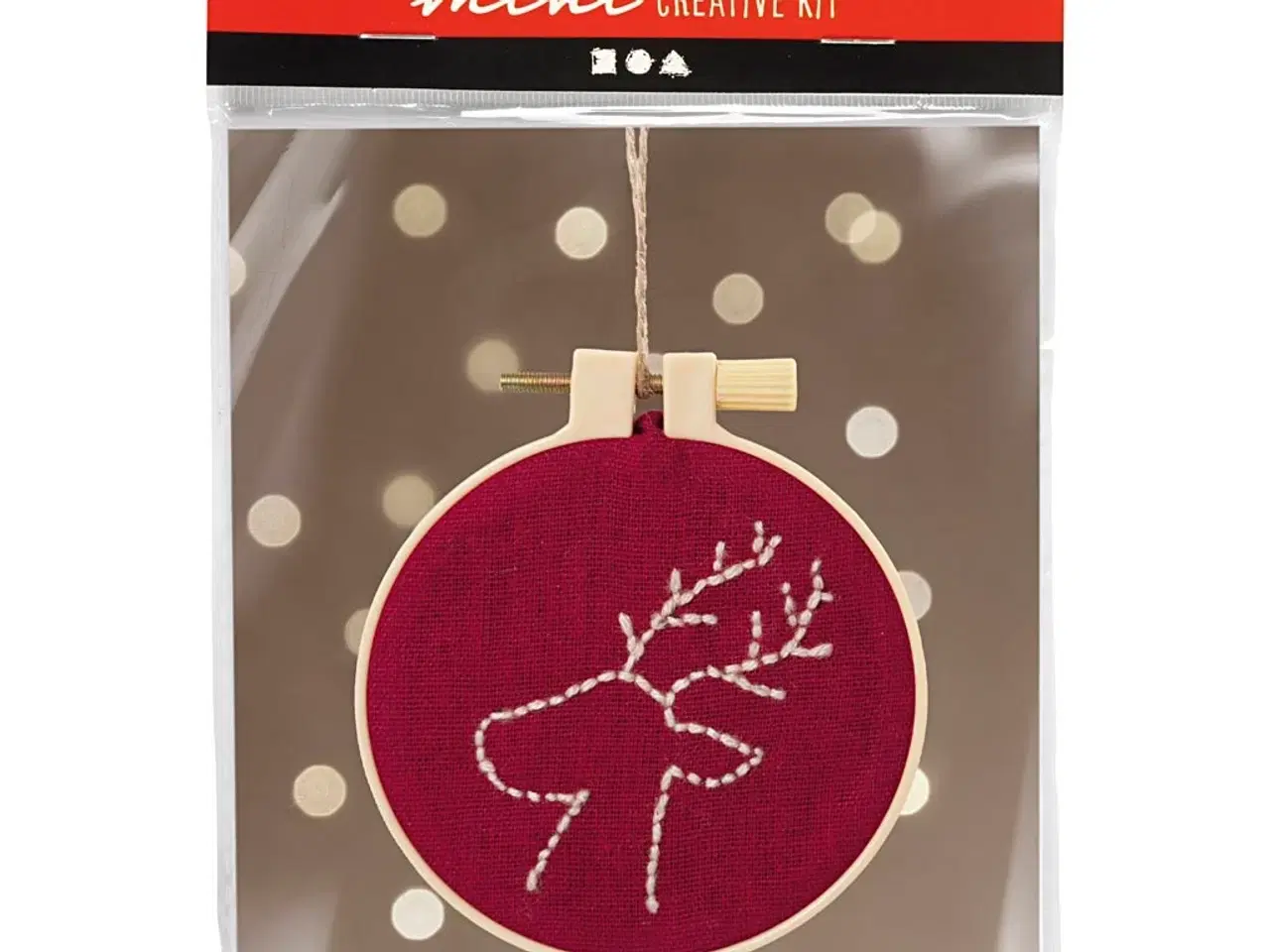 Billede 1 - DIY Broderi Kit: Rensdyr til Juleudsmykning