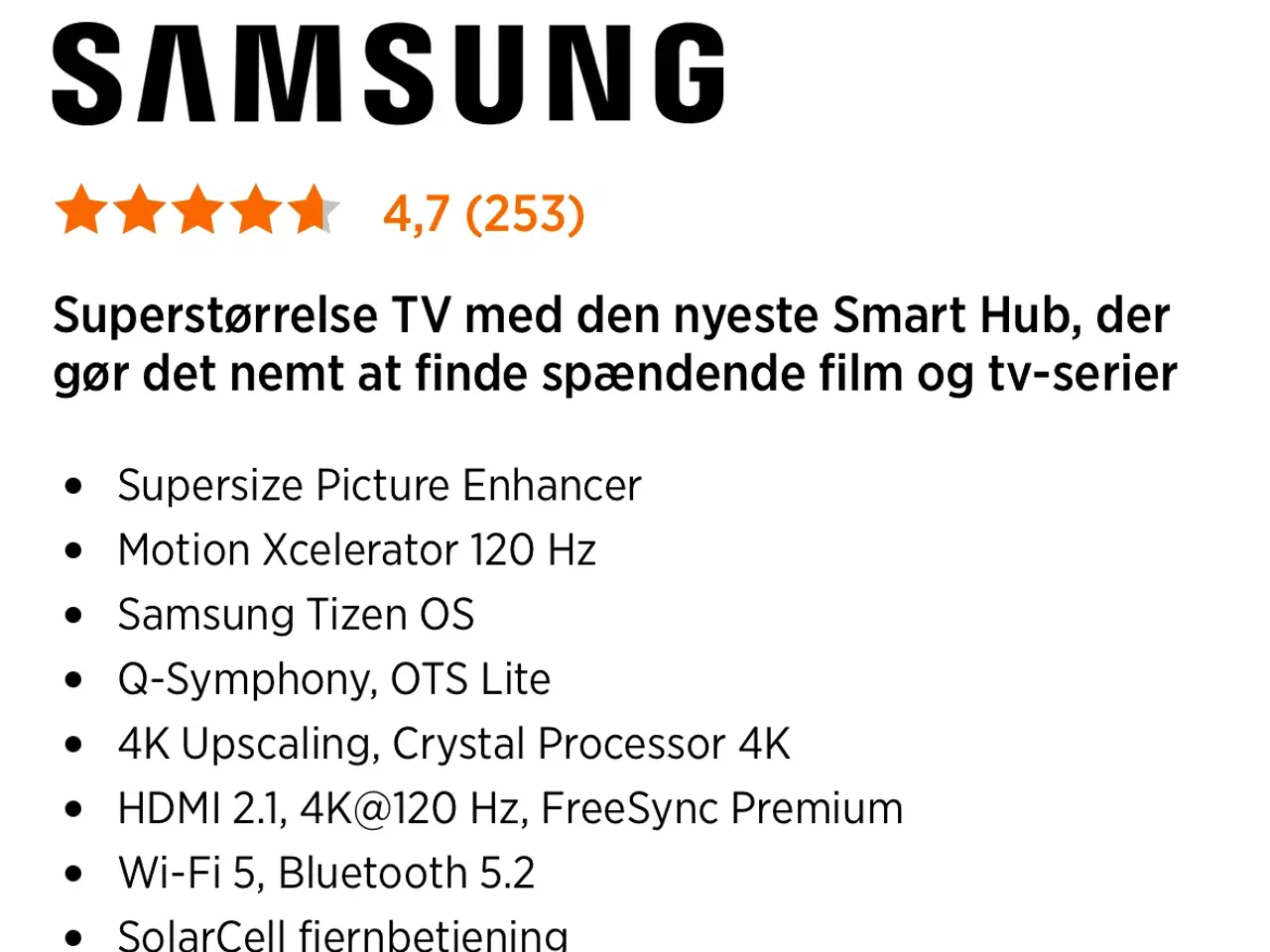 Billede 2 - Samsung 98” TV 