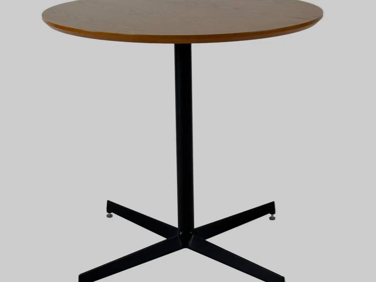 Billede 1 - Rundt Bord - Natur/Sort Stel Ø80 cm