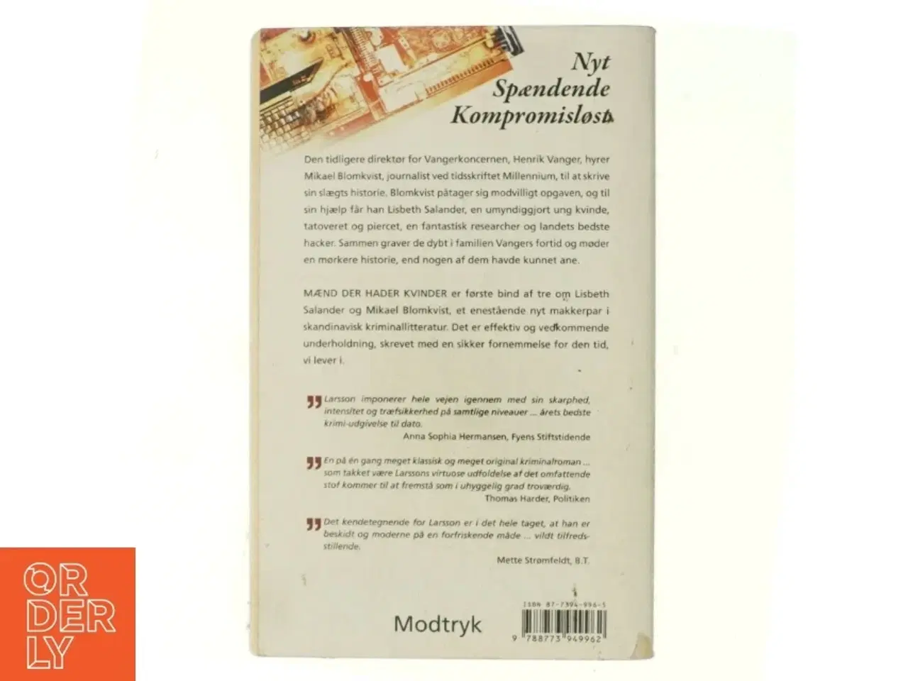 Billede 3 - Mænd der hader kvinder af Stieg Larsson, Stieg Larsson (Bog)