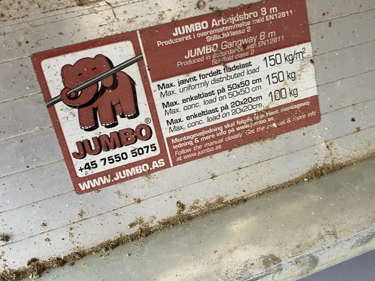 Billede 2 - Arbejdsbro fra Jumbo - 8 meter