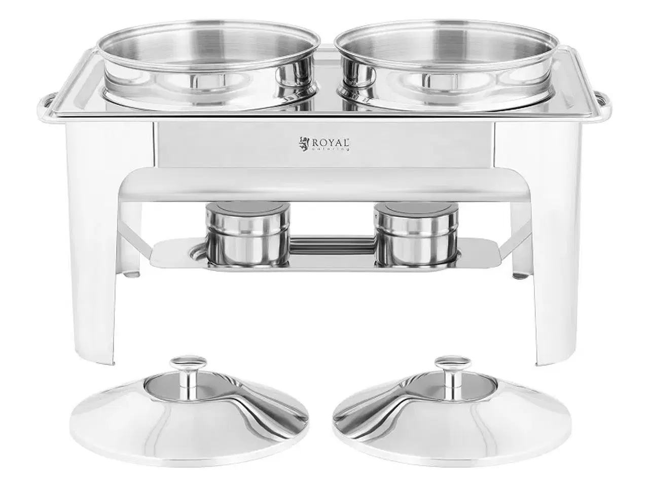 Billede 2 - Chafing dish – rund – 2 x 4,5 l – Royal Catering