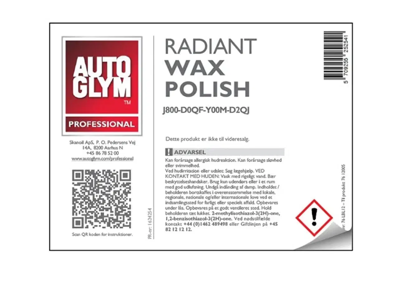 Billede 1 - Label Autoglym Radiant Wax Polish