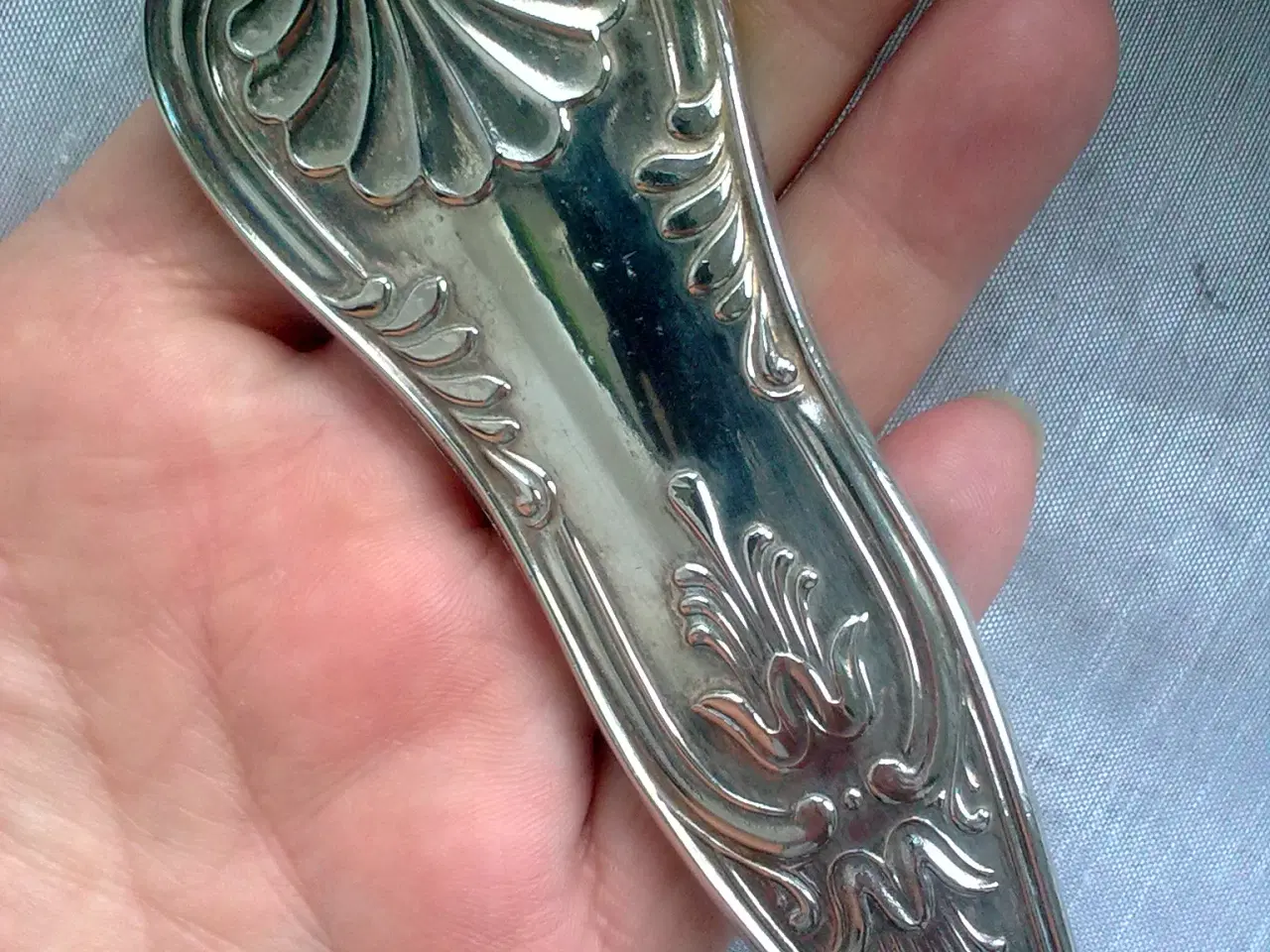 Billede 8 - KÆMPE sølvplet Kartoffel suppe ske SJOV