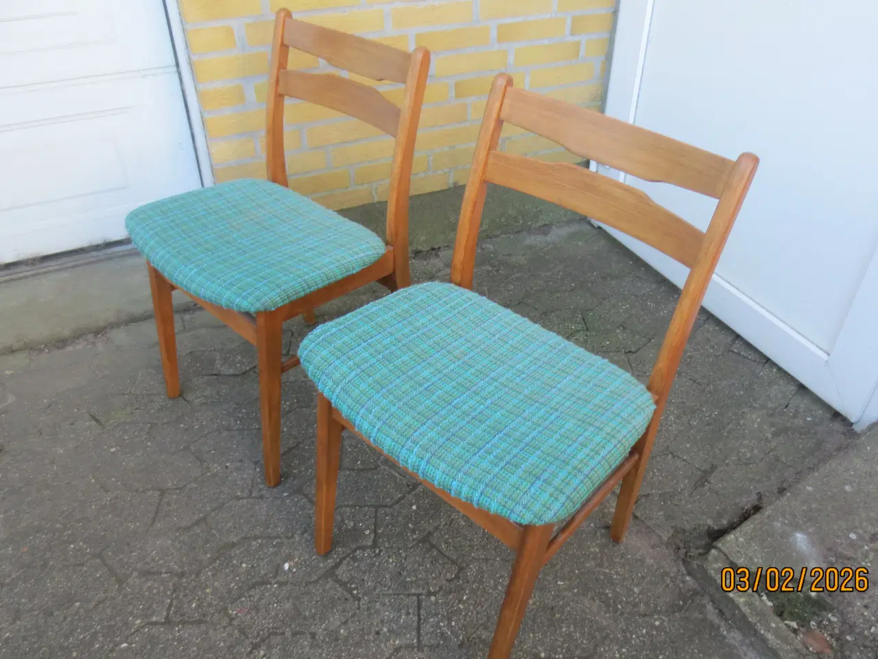 Billede 1 - 2 stk Teak Spisestuestole 