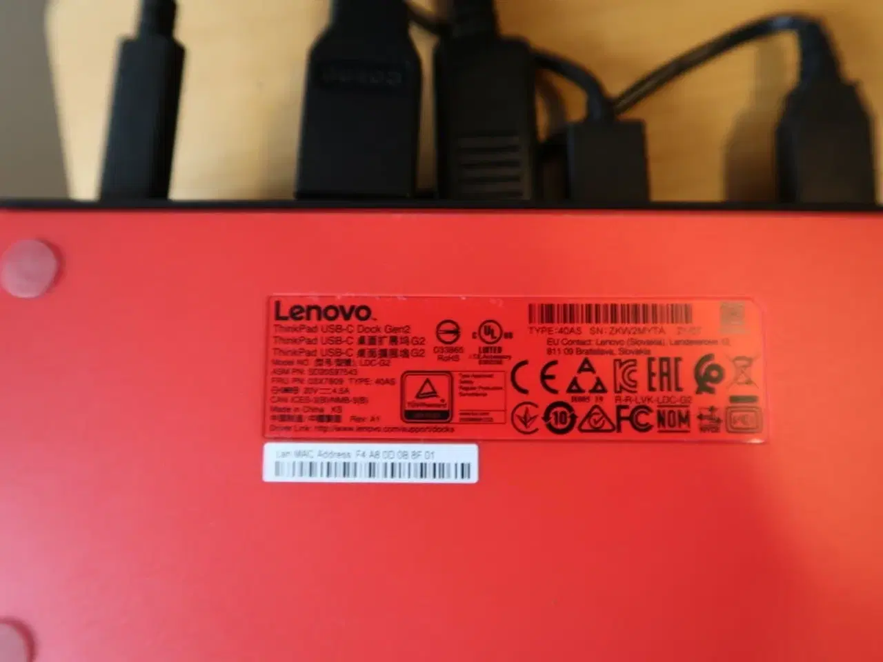 Billede 2 - Dockingstation LENOVO ThinkPad USB-C Dock Gen2