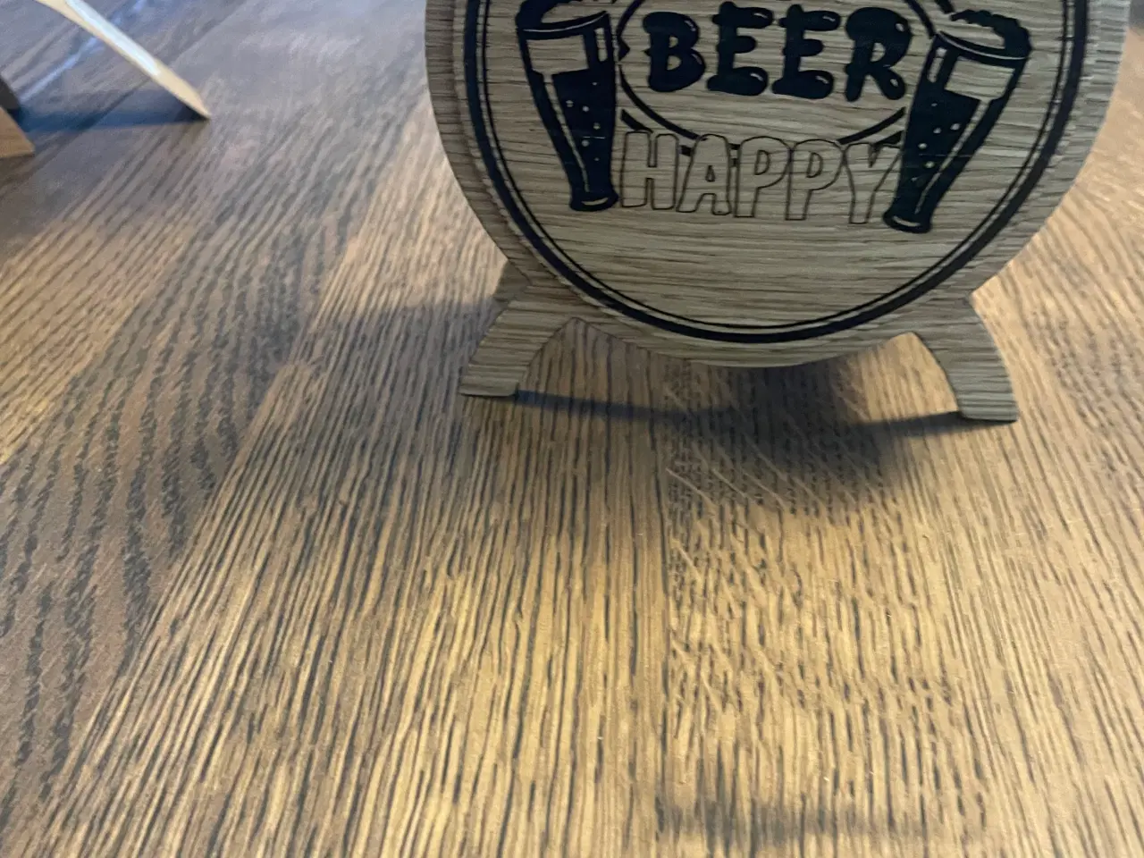 Billede 2 - Øl, vin og kaffe holder i træ, med coasters.