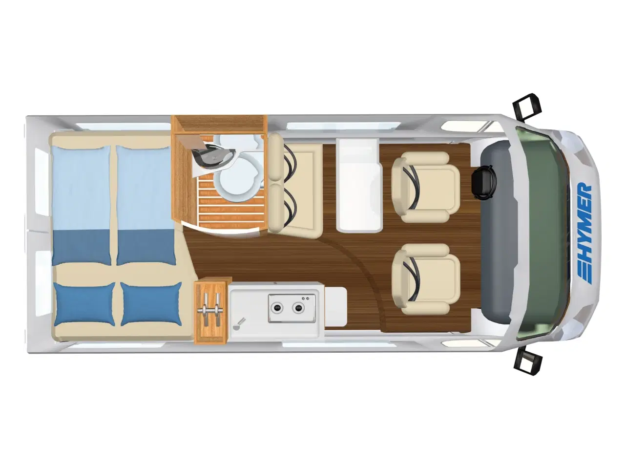 Billede 3 - VOGN 4 | HYMER - FREE 540 | Autocamper udlejes