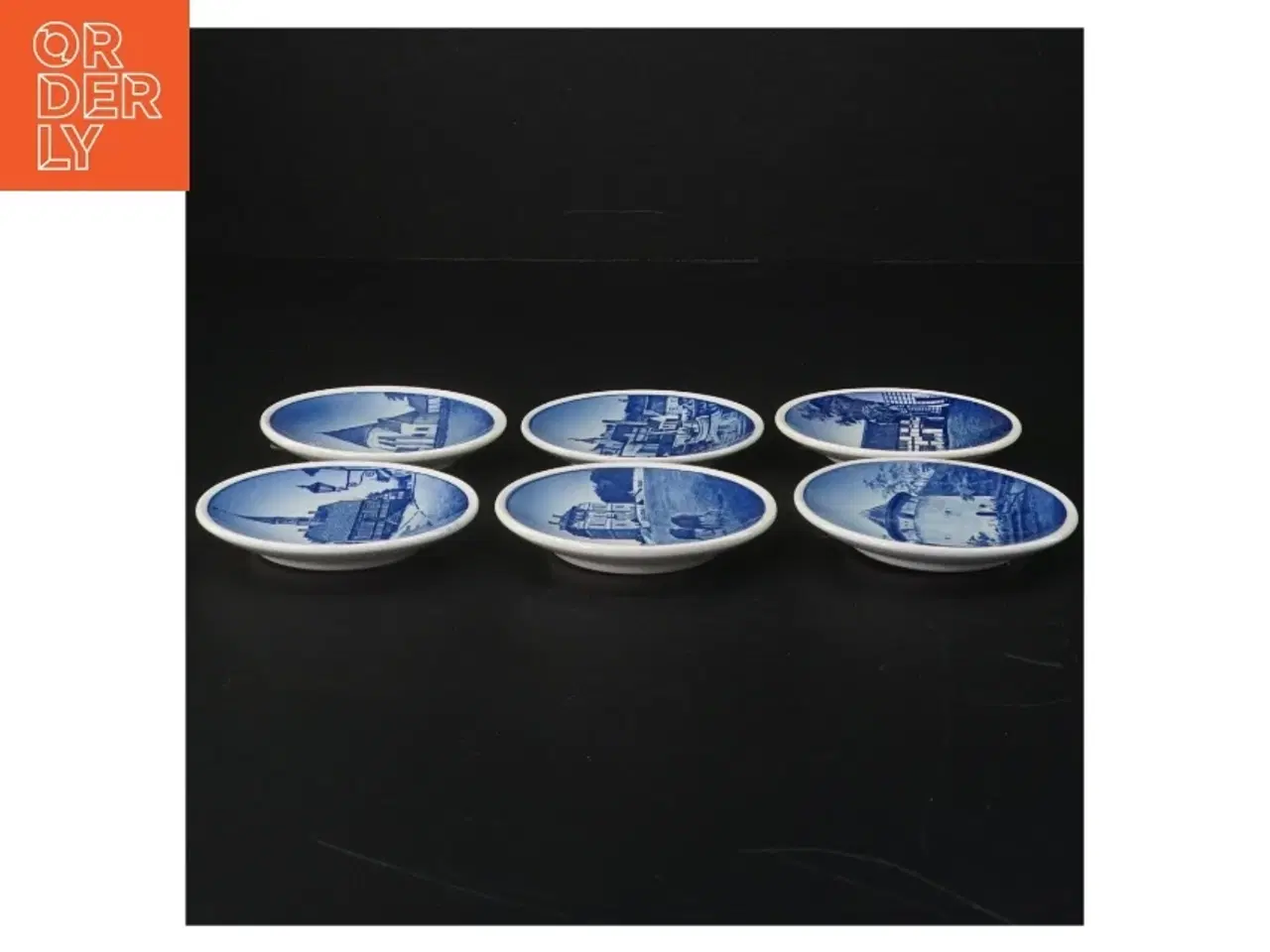 Billede 3 - Sæt med 6 dekorative porcelænsplatter (str. Ø. 8,5 cm) fra Aluminia