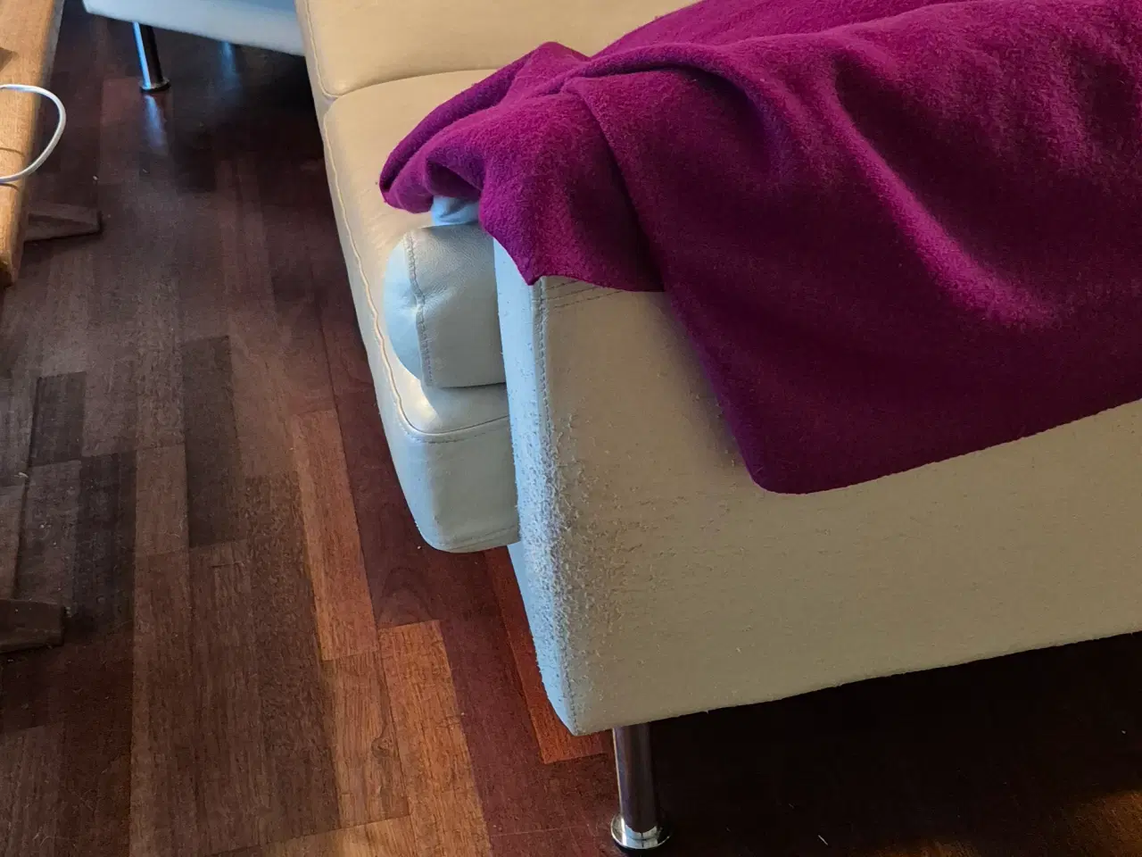 Billede 1 - Råhvid sofa med vinkel