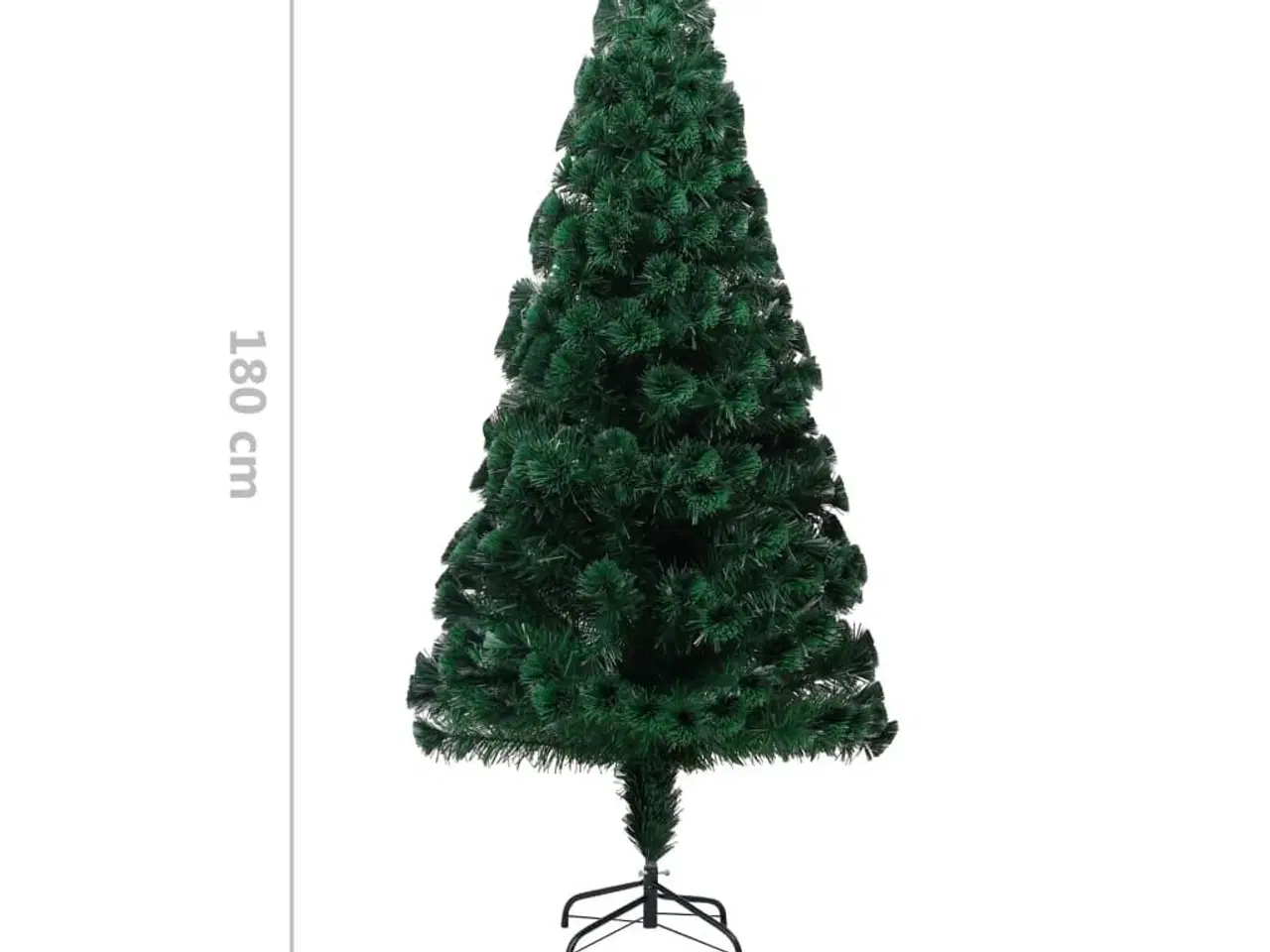 Billede 9 - Kunstigt juletræ med juletræsfod 180 cm fiberoptik grøn