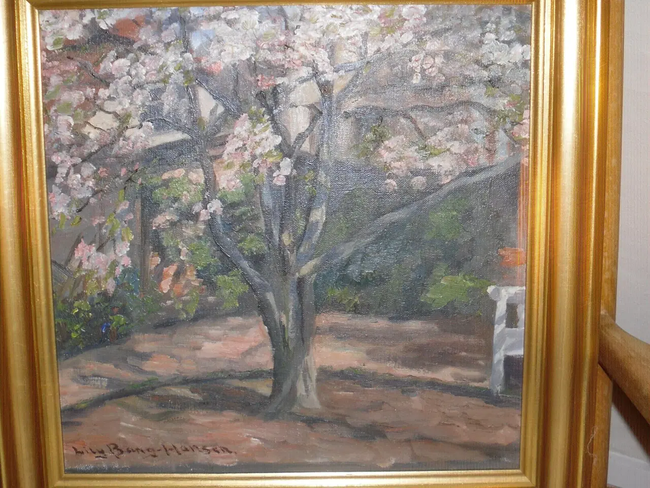 Billede 3 - FLOT Maleri af Blomstrende Træ.