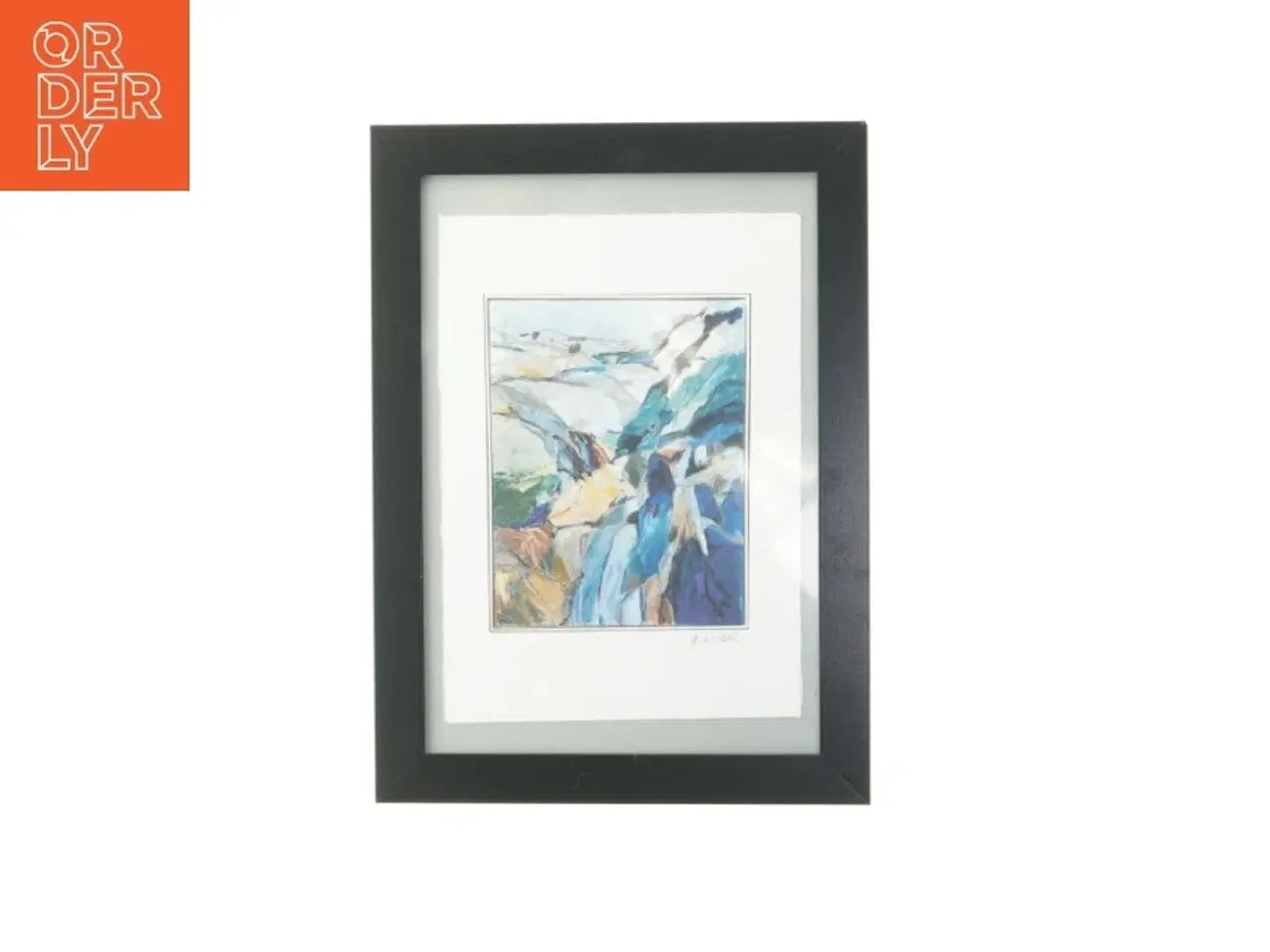 Billede 1 - Billedramme med kunsttryk (str. 34x24,5 cm)