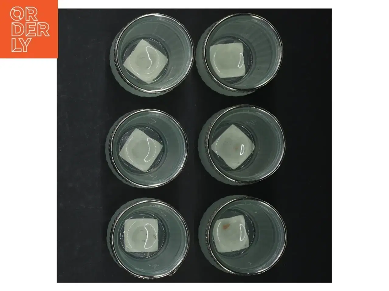 Billede 5 - 6 Grønlige glasstager fra Kj Collection (str. 7 cm. 6 styk)