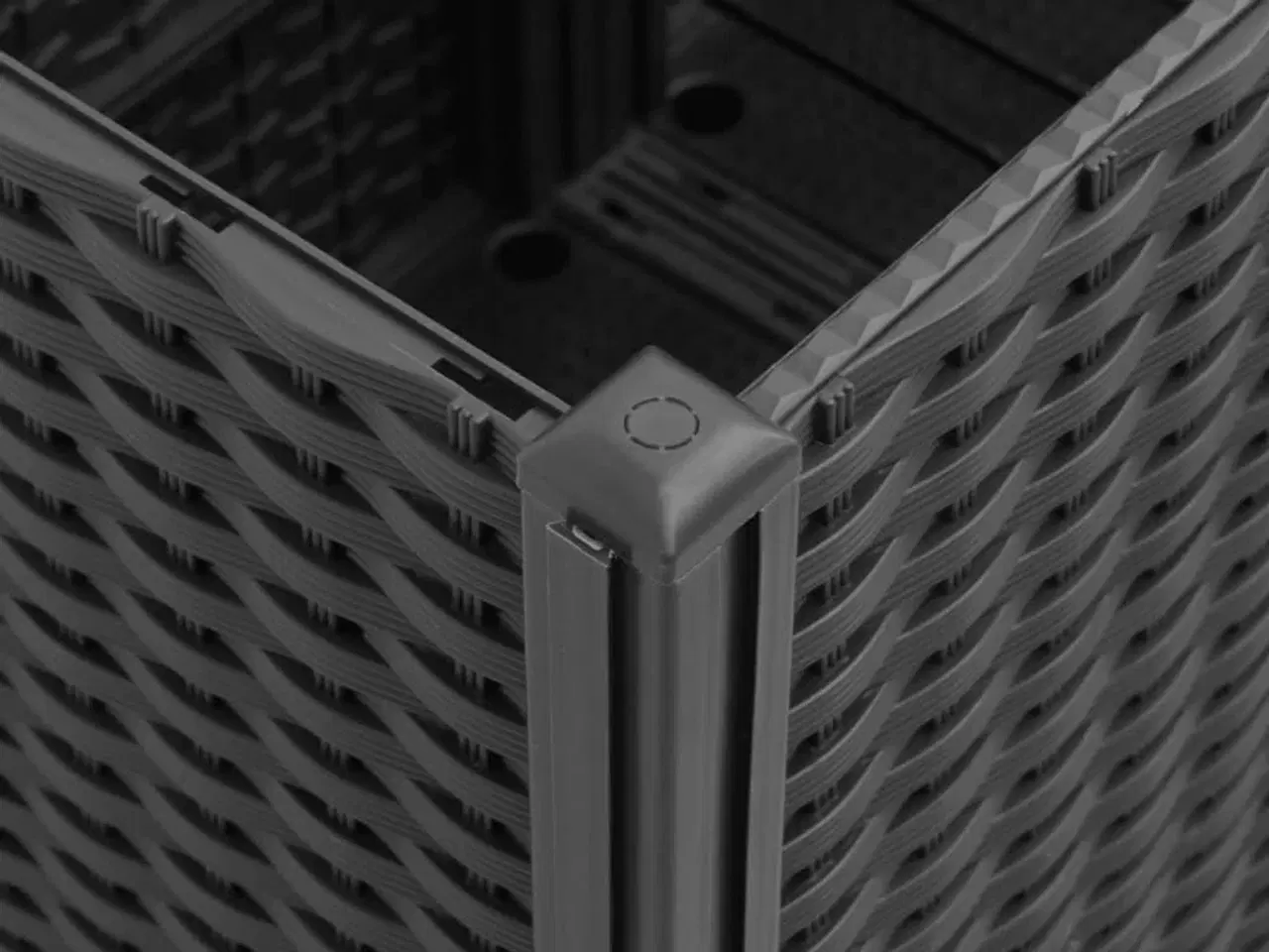 Billede 6 - Plantekasse med espalier 160x40x140 cm PP sort