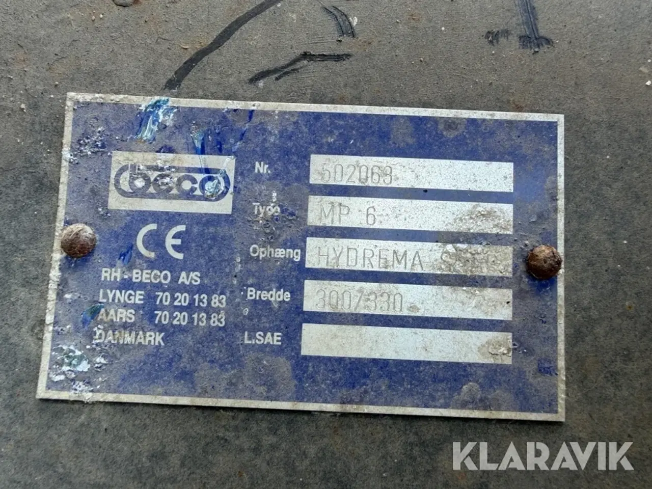 Billede 10 - Kabelskovl Beco 30 cm med Hydrema skifte