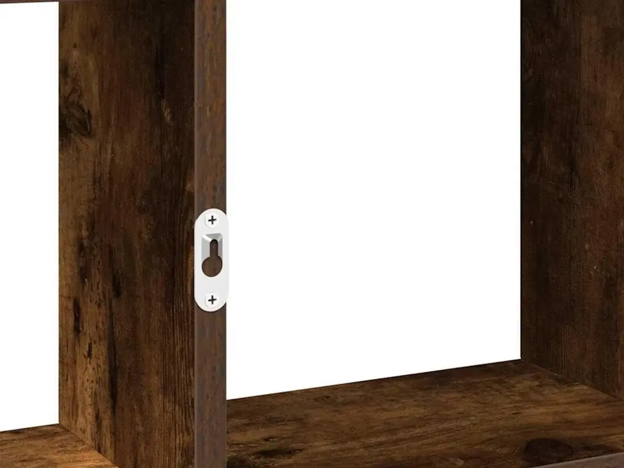 Billede 8 - Vægreol med 12 rum konstrueret træ røget egetræsfarve