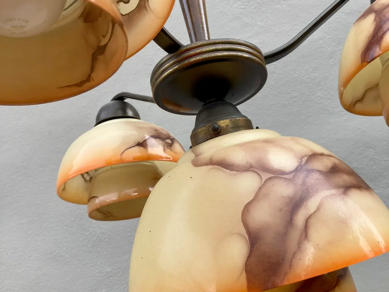 Billede 4 - Flot 1920-30’er Art Deco Stor 3 armet lysekrone Ar