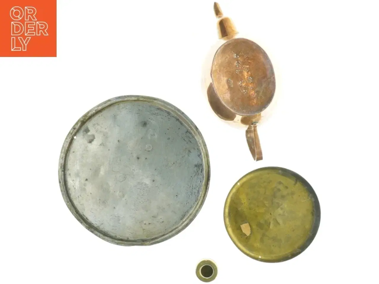 Billede 2 - Blandede messing og kobber køkken udstyr (str. 39 x 28 cm)