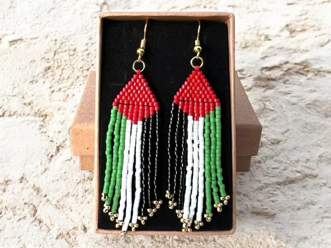 Billede 3 - Palæstina øreringe, håndlavede 