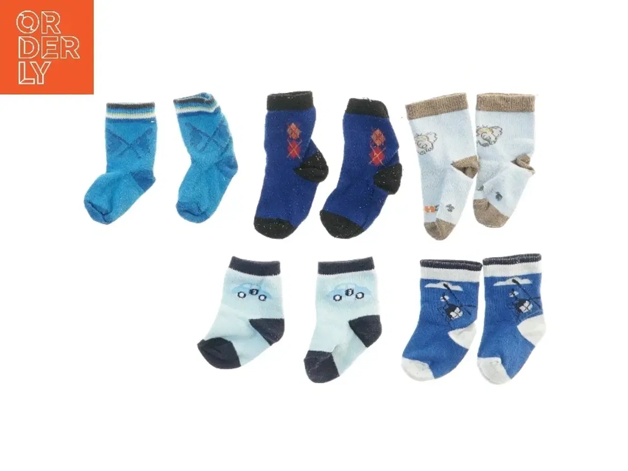 Billede 1 - Børnestrømper sæt af seks par (str. fod 10 cm længde 14,5 cm)