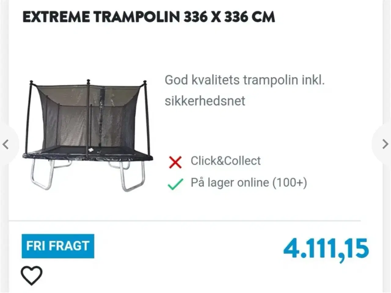 Billede 2 - Extreme trampolin 336x336 cm