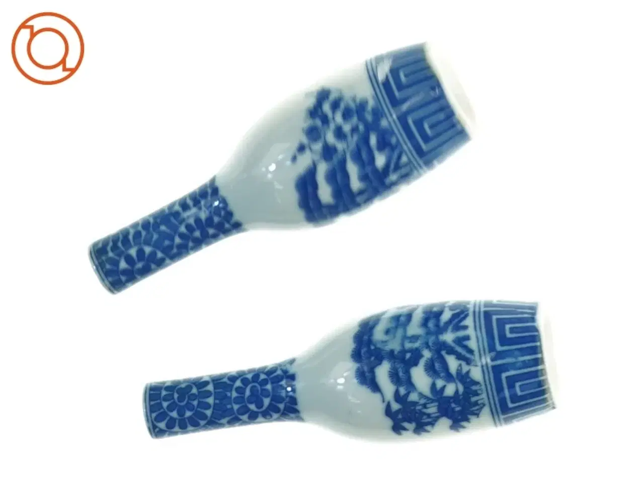 Billede 4 - Blå og hvide porcelænsvaser (str. 13 x 4 cm)