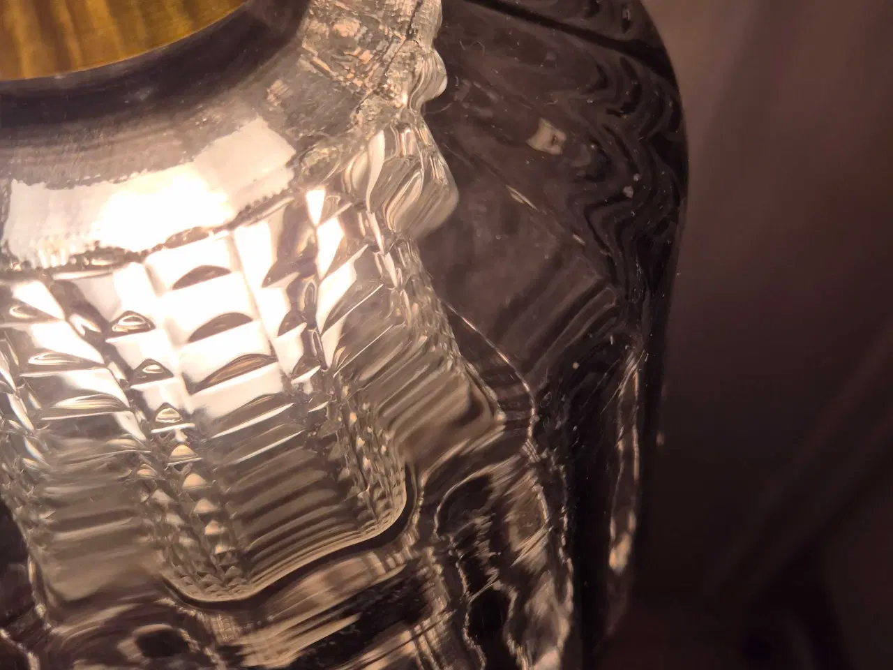 Billede 9 - Smuk svensk retrolampe i røgfarvet glas 