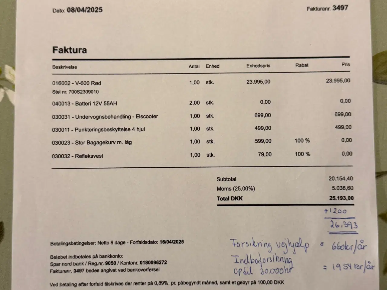 Billede 4 - Næsten ny El-scooter til super pris