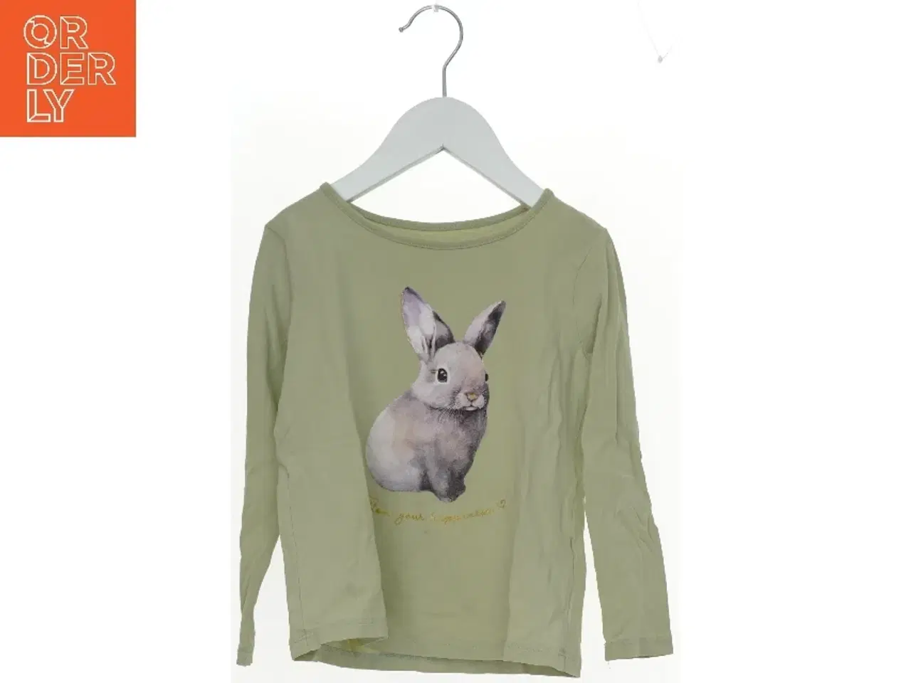 Billede 1 - Langærmet bluse med kaninmotiv fra H&M (str. 116)