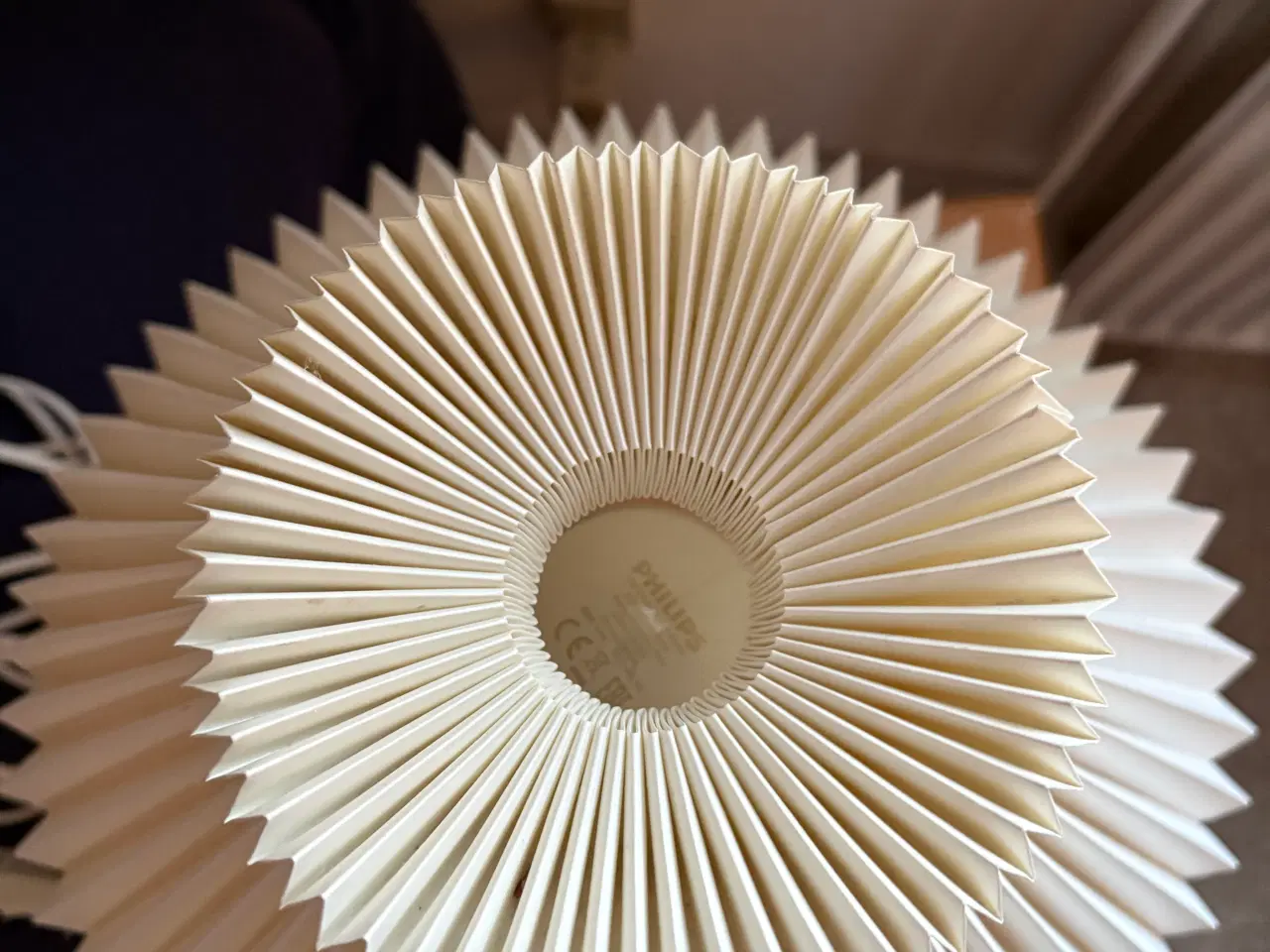 Billede 2 - Heiberg-lampe med plisse-skærm