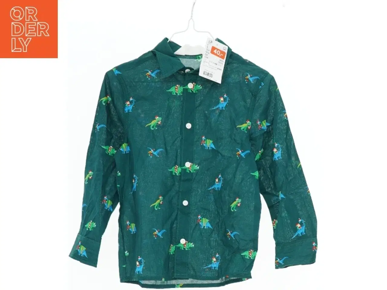 Billede 1 - Skjorte med dinosaurmotiver fra H&M (str. 110)