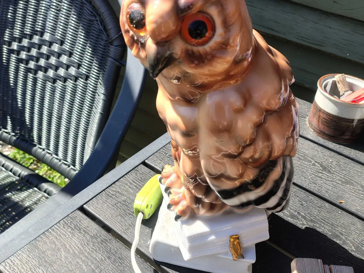 Billede 4 - Antik Ugle Lampe