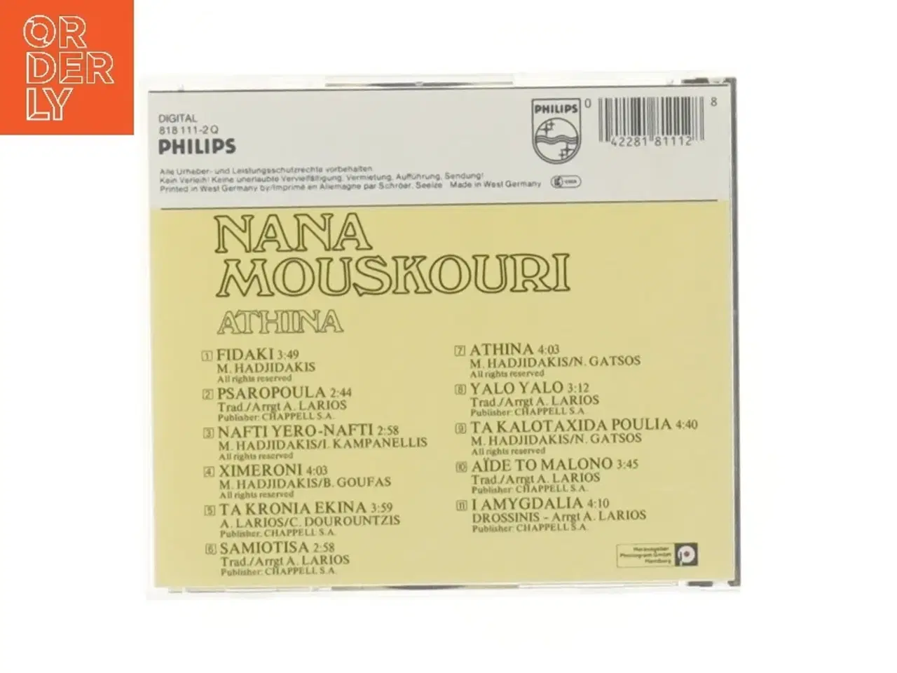 Billede 3 - CD album 'Athina' af Nana Mouskouri