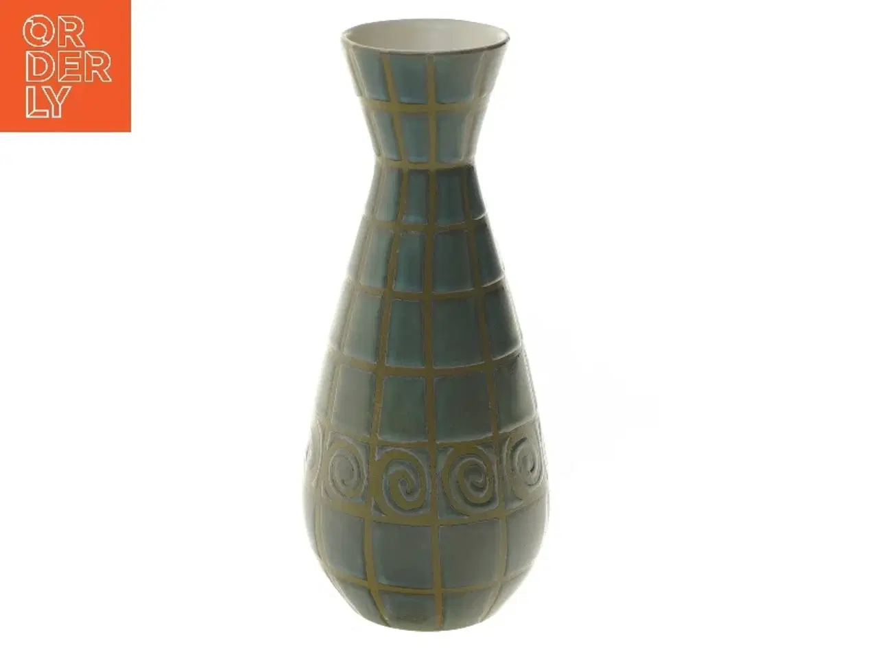 Billede 1 - West Germany Dekorativ vase med mønster (str. Ø 6 cm længde 20,5 cm)