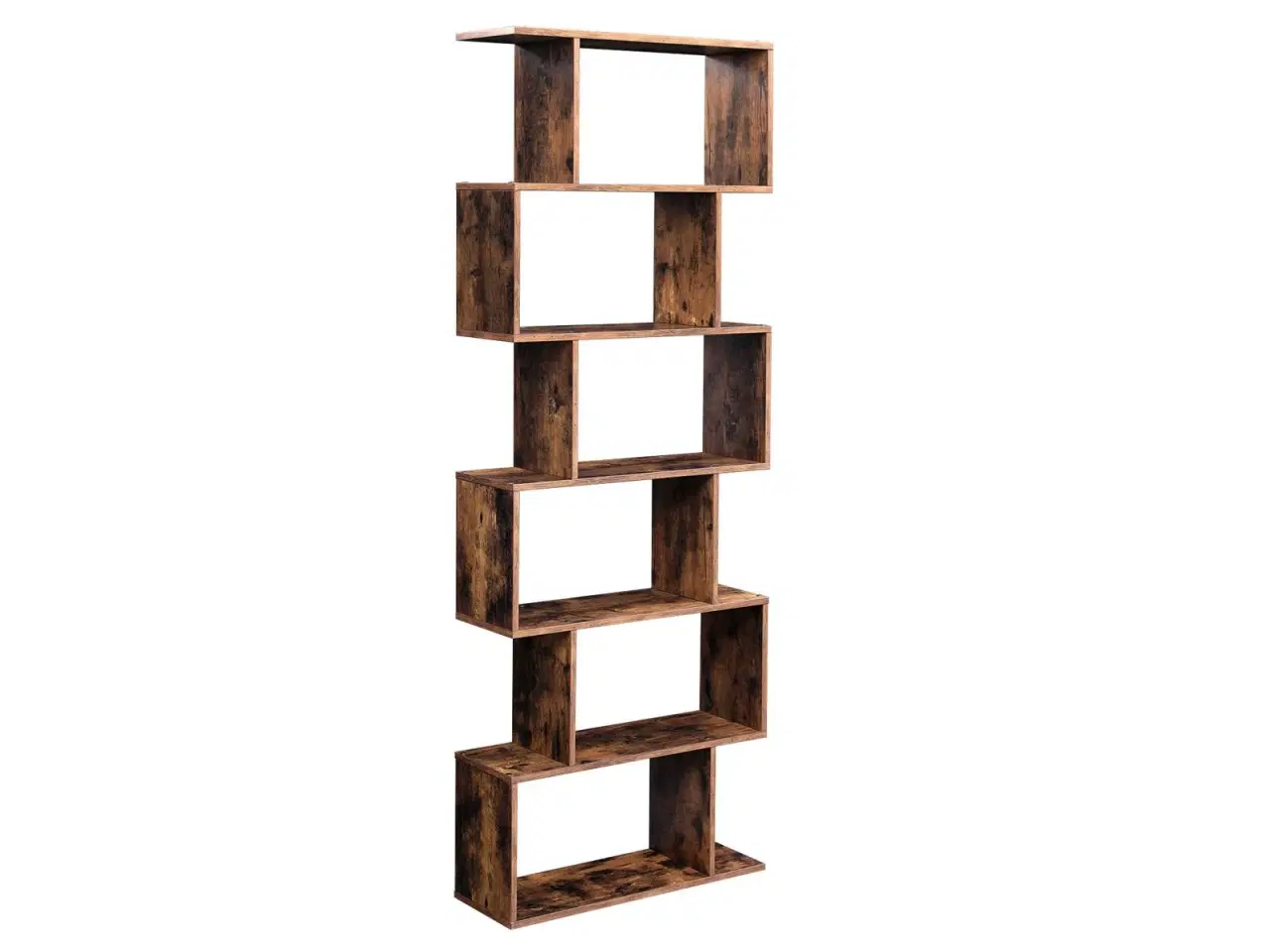 Billede 1 - Bogreol 6 hylder – SONGMICS VASAGLE, fritstående kubereol, rumdeler, rustik brun